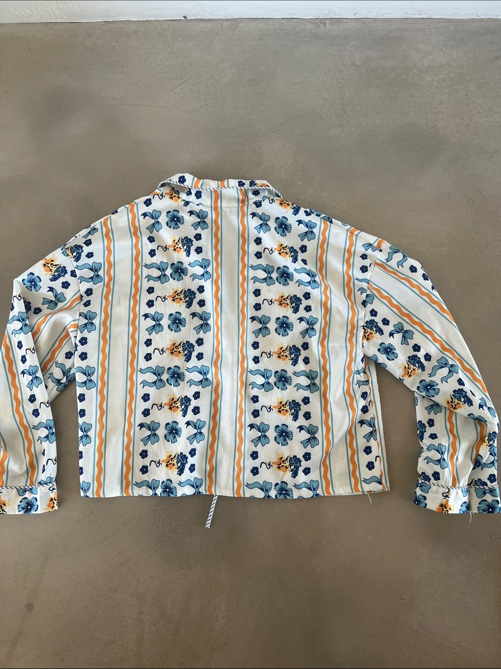 Women’s Floral Stripe Lounge Set - Blue & Yellow - Picture 8 of 11